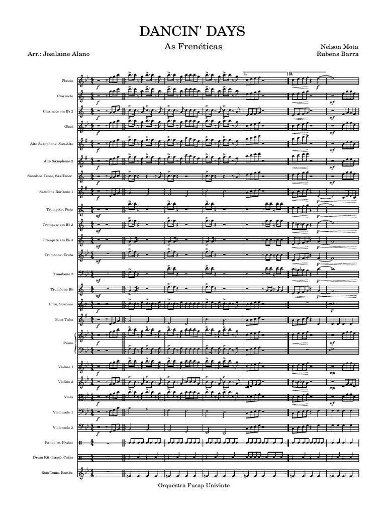Dancin' Days grade | PDF | Saxophone | Popular Music