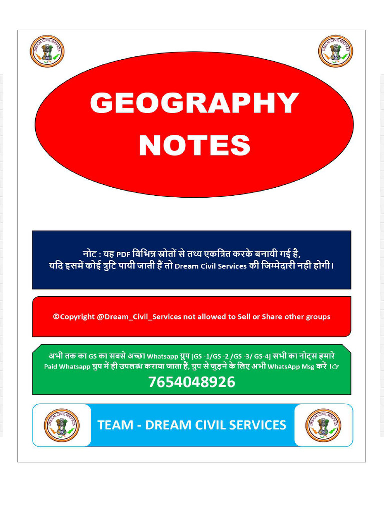 Indian Geography Notes (1) (1) | PDF