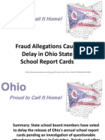 Fraud Allegations Cause Delay in Ohio State School Report Cards