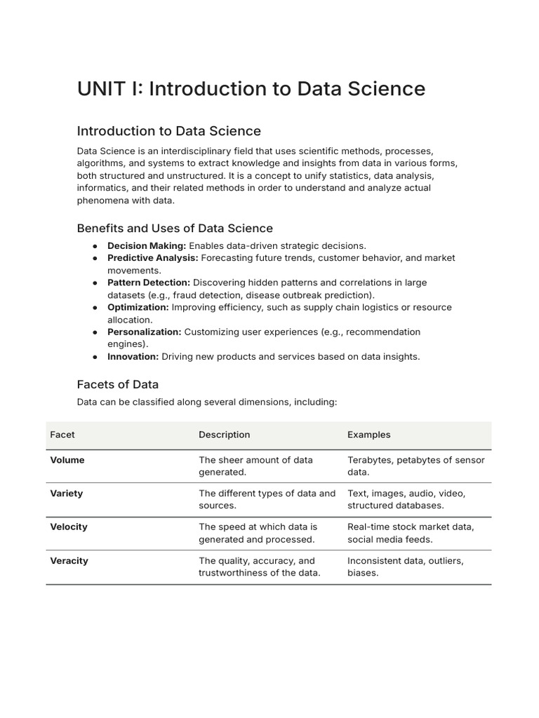 Data Science Material Unit-wise | PDF | Machine Learning | Data Analysis
