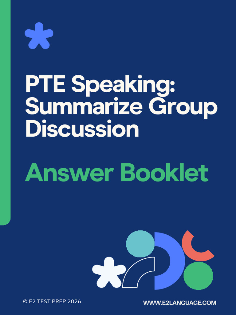 PTE_Answer_Booklet___Summarise_Group_Discussion_2026 (1) | PDF ...