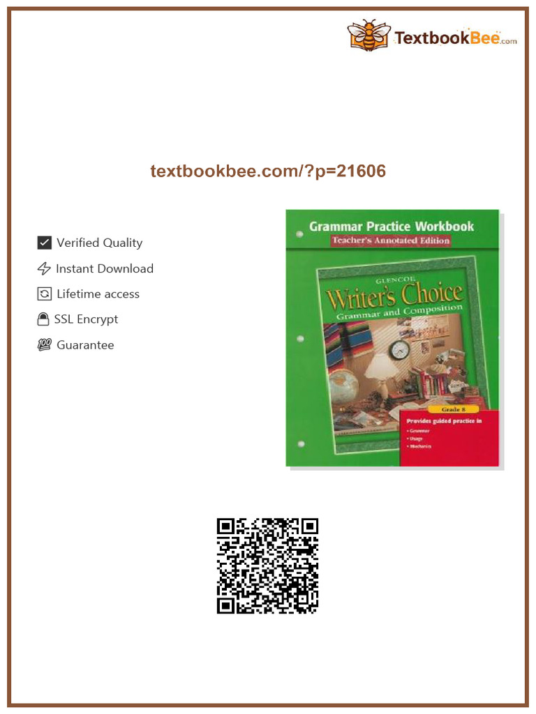 Writer s Choice Grammar Practice Workbook Grade 8 Teacher s Annotated ...