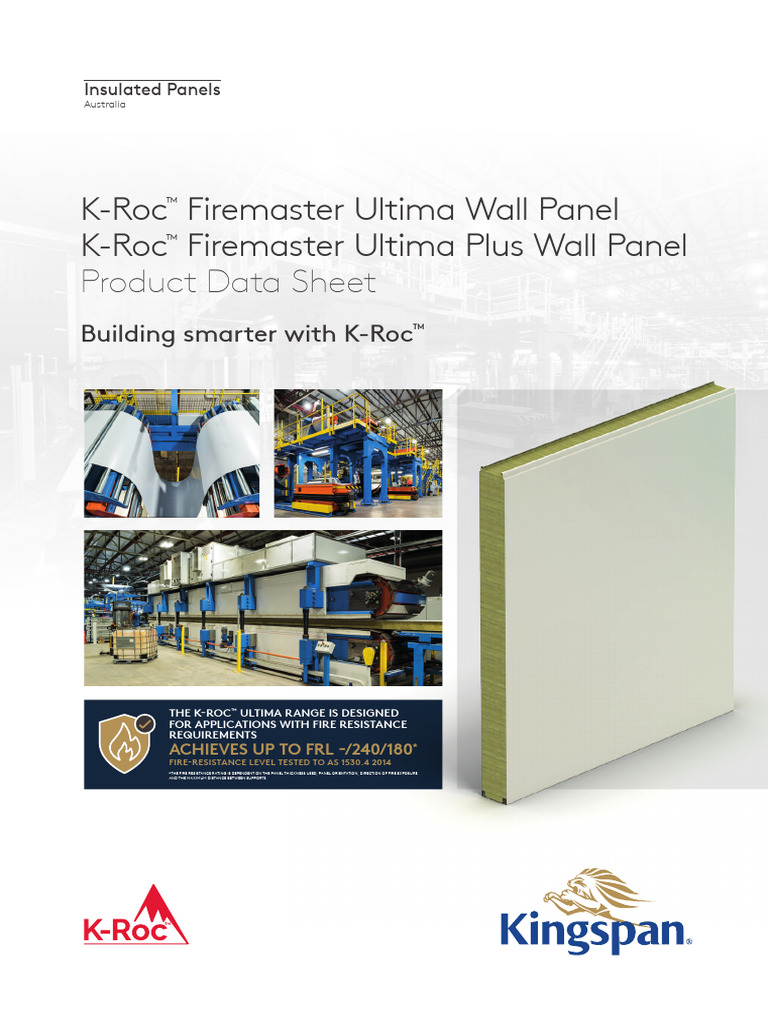 Kingspan k Roc Firemaster Ultima Wall Panel Data Sheet en Au | PDF ...