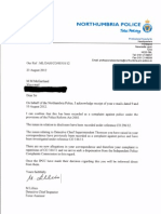 Marty McGartland Shooting case.  Now get this, Detective Chief Superintendent Chris Thomson is Head of Northumbria Police's Professional Standards. His office are refusing to record complaint/s made against him, they are even referring to complaints, against him, as complaint against 'police'. I did say Chris Thomson was a corrupt cop, that his force was corrupt to the core.