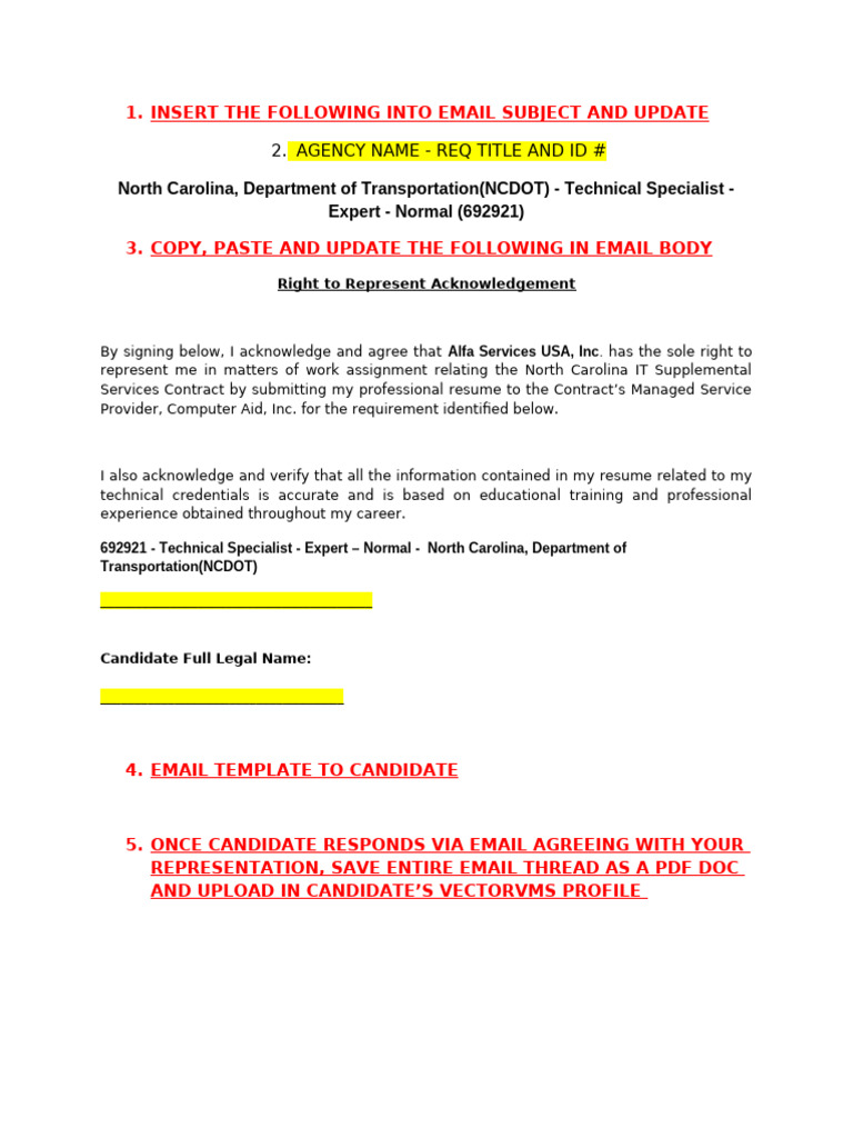 North Carolina Rtr Format | PDF
