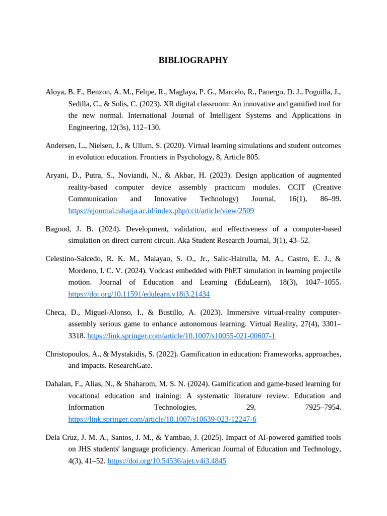 complete-bibliography-with-links | PDF | Simulation | Virtual Reality