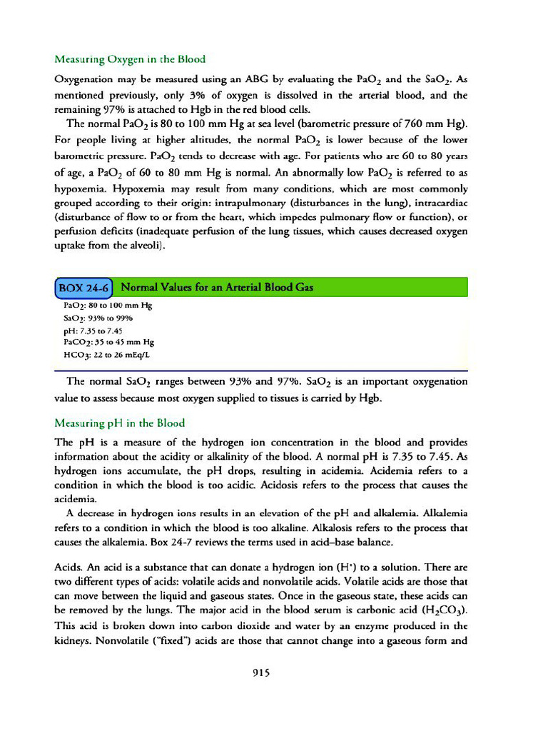 Arterial Blood Gas Interpretation (Abgs) | PDF