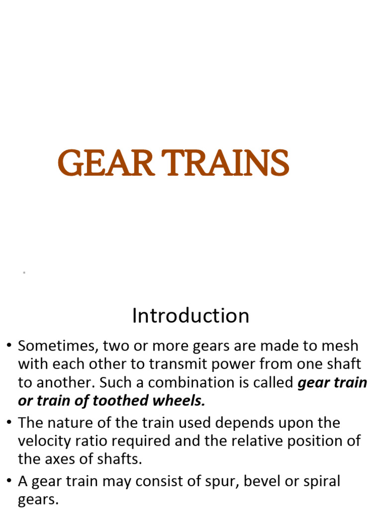 Gear Train | PDF | Gear | Mechanical Engineering