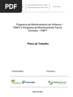 Plano de Trabalho Monitoramento Fauna_Caetité