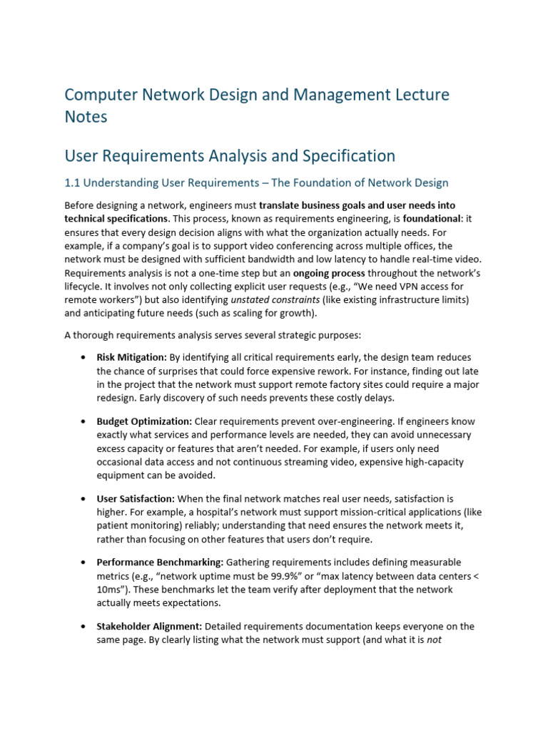 Computer Network Design and Management | PDF | Performance Indicator ...