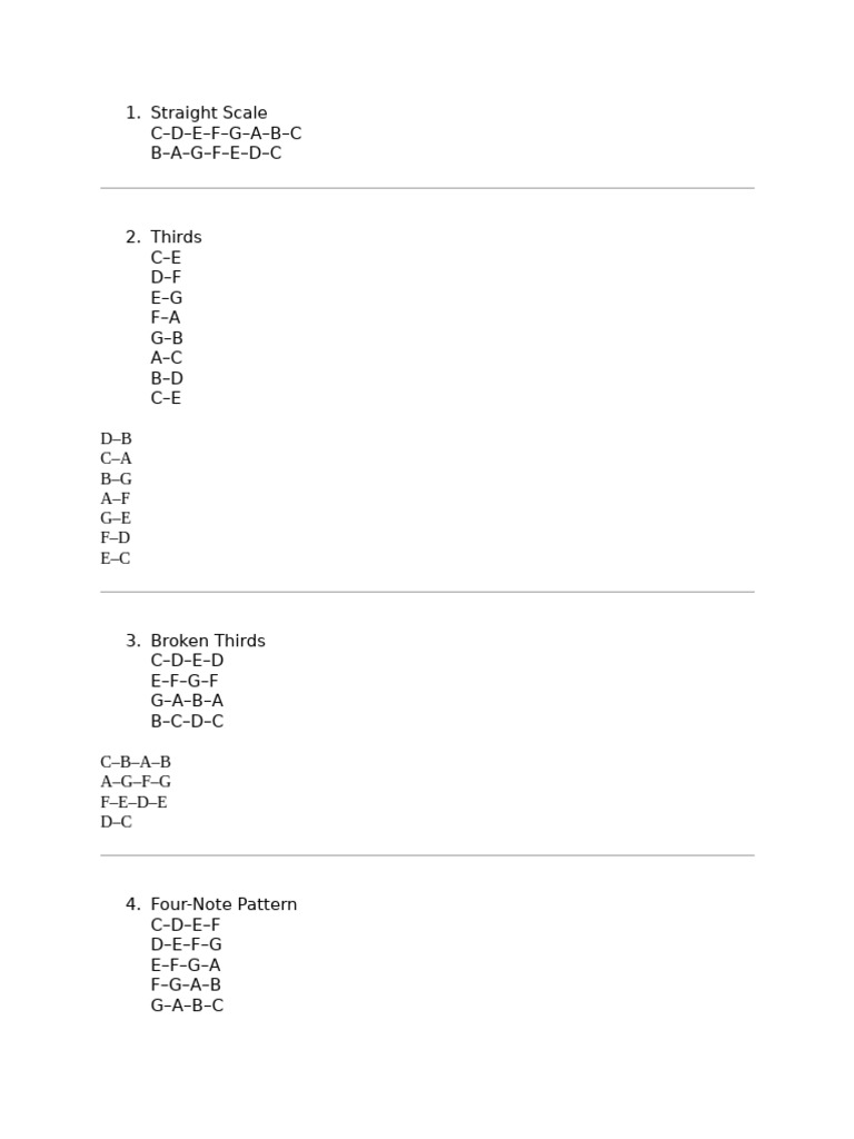 RECORDER SCALE PRACTICE PATTERN | PDF | Pitch (Music) | Musicology