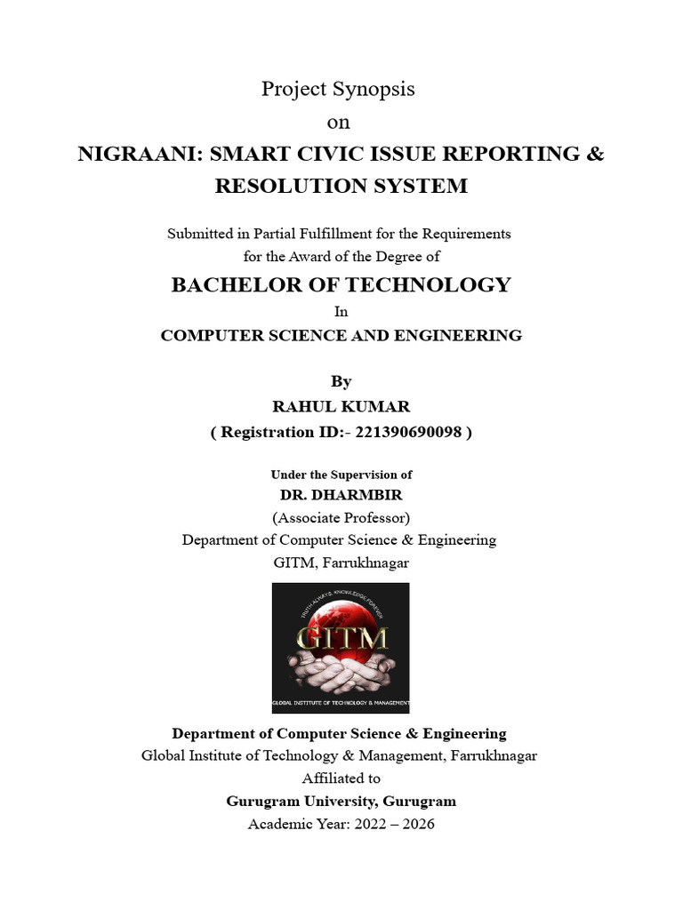 Synopsis File Sem8 Rahul Kumar | PDF | Databases | Software Development ...