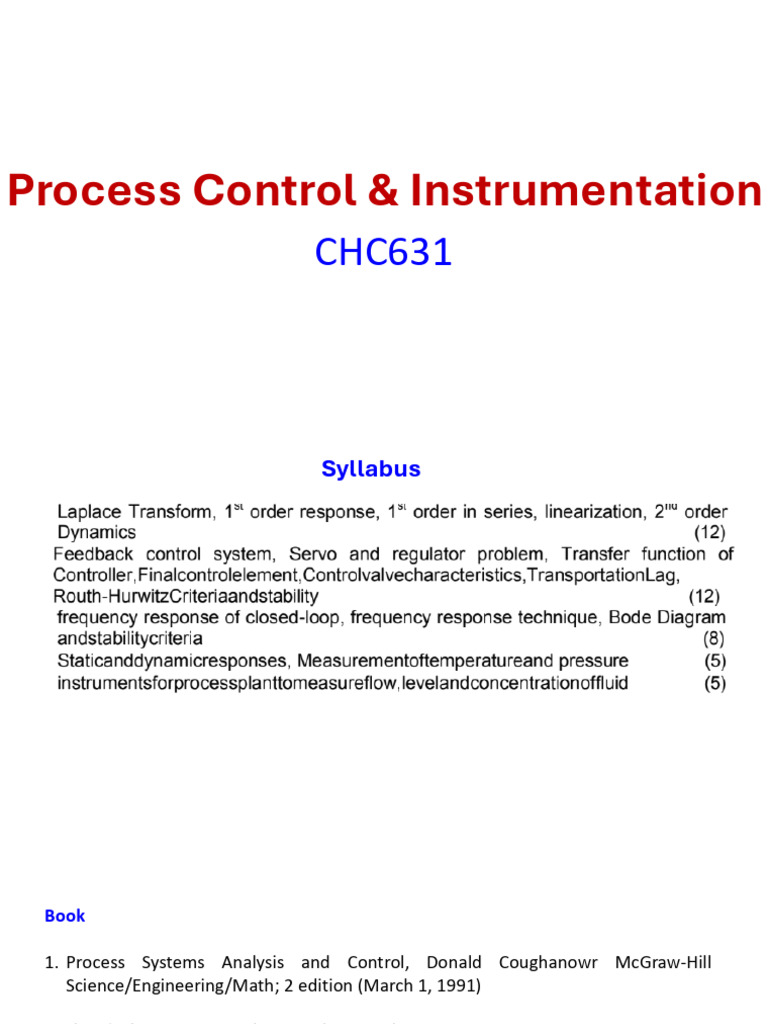 LECTURE 1 _Process Control | PDF