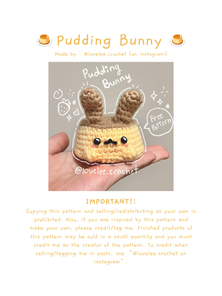 Pudding Bunny Pattern | PDF