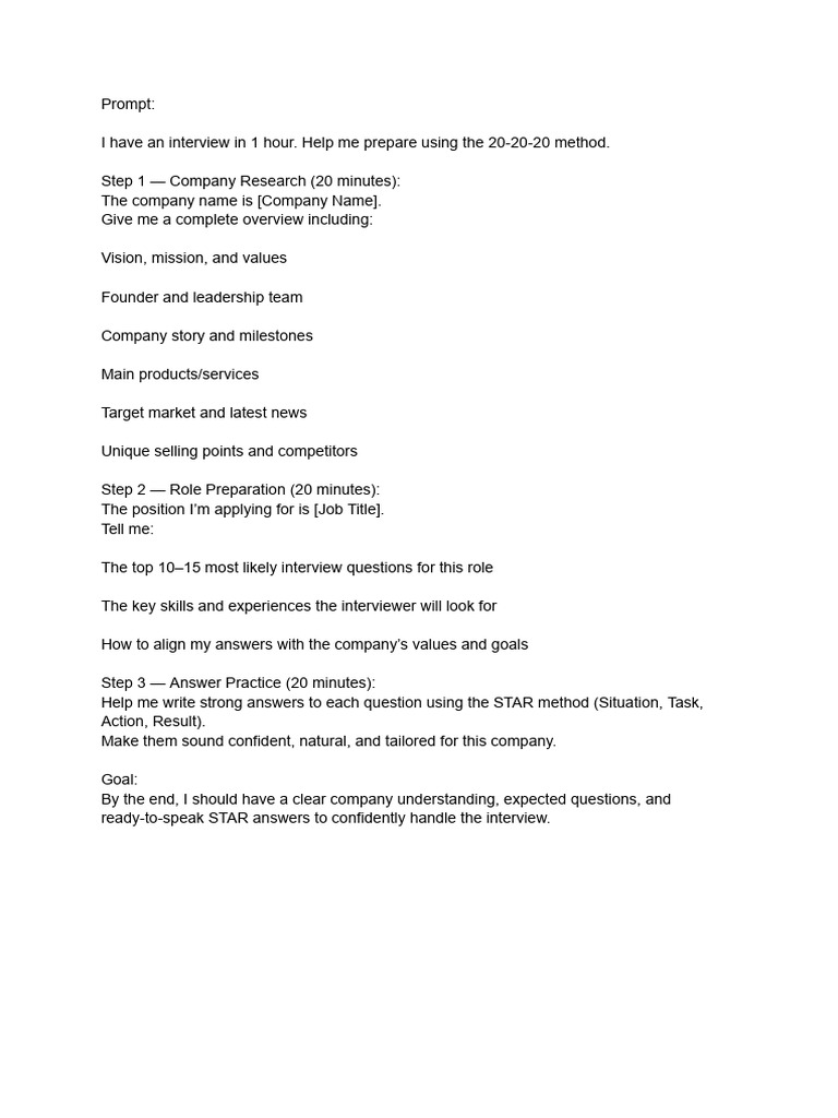 Interview Prompt | PDF