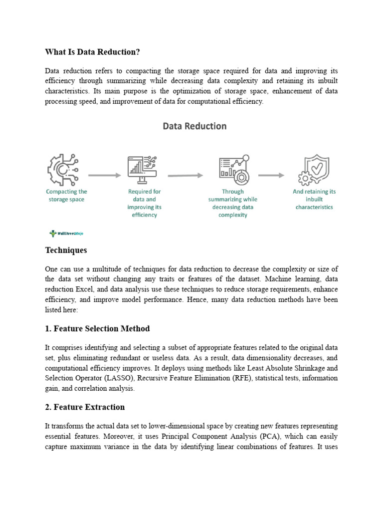 Data Reduction Techniques | PDF | Data Compression | Data