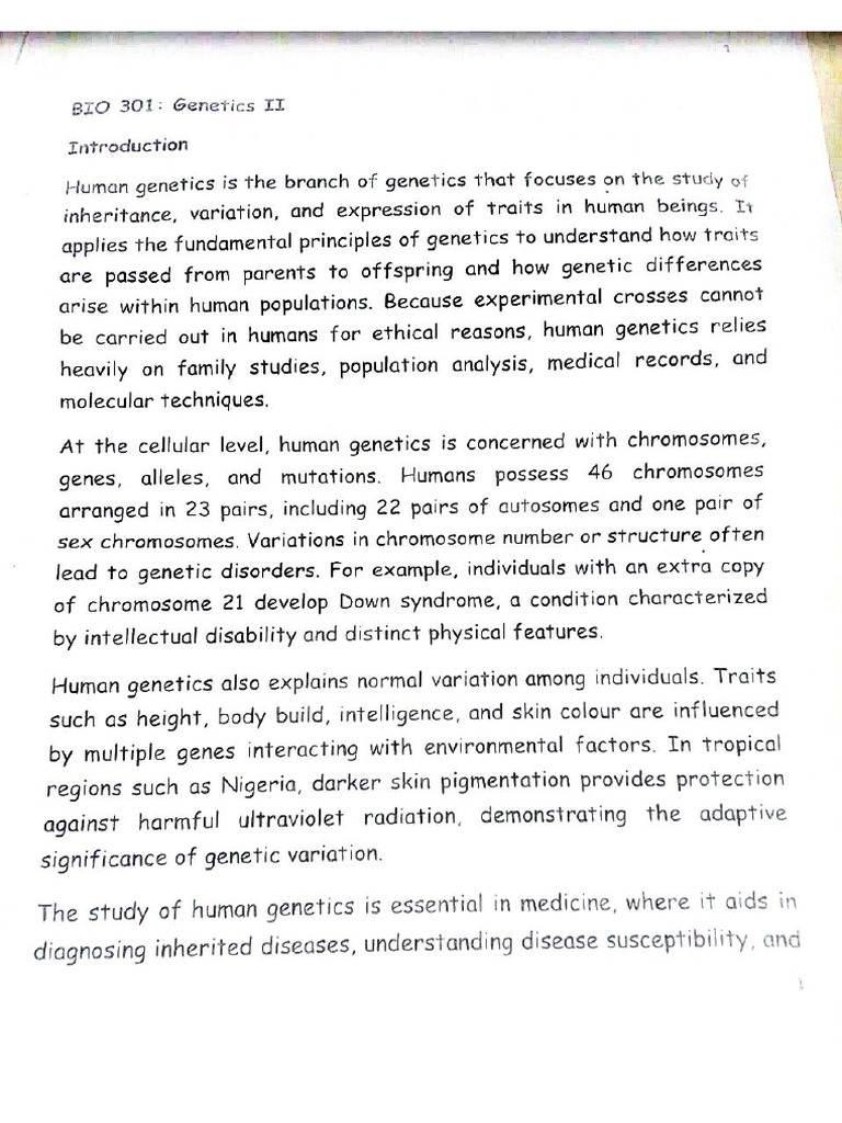 Human Genetic | PDF