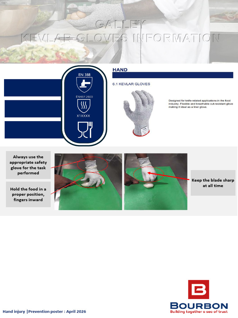 Hand Injury Prevention Poster_Kevlar Gloves Use | PDF