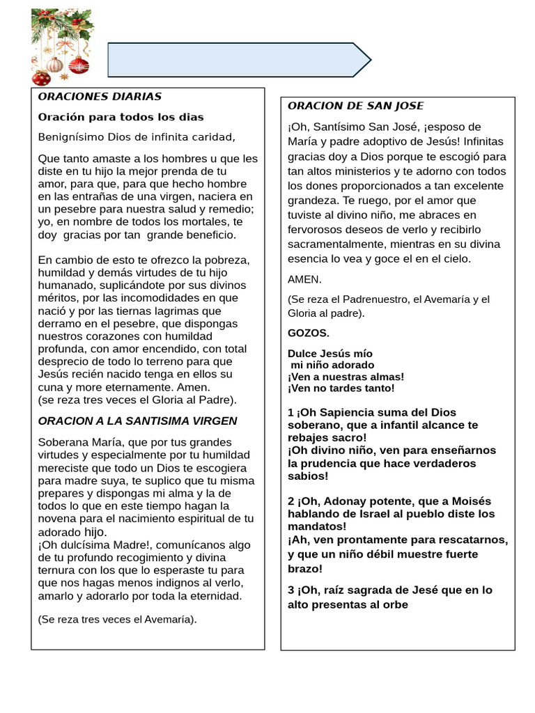 Novena de Navidad | PDF | Oración | María, madre de Jesús