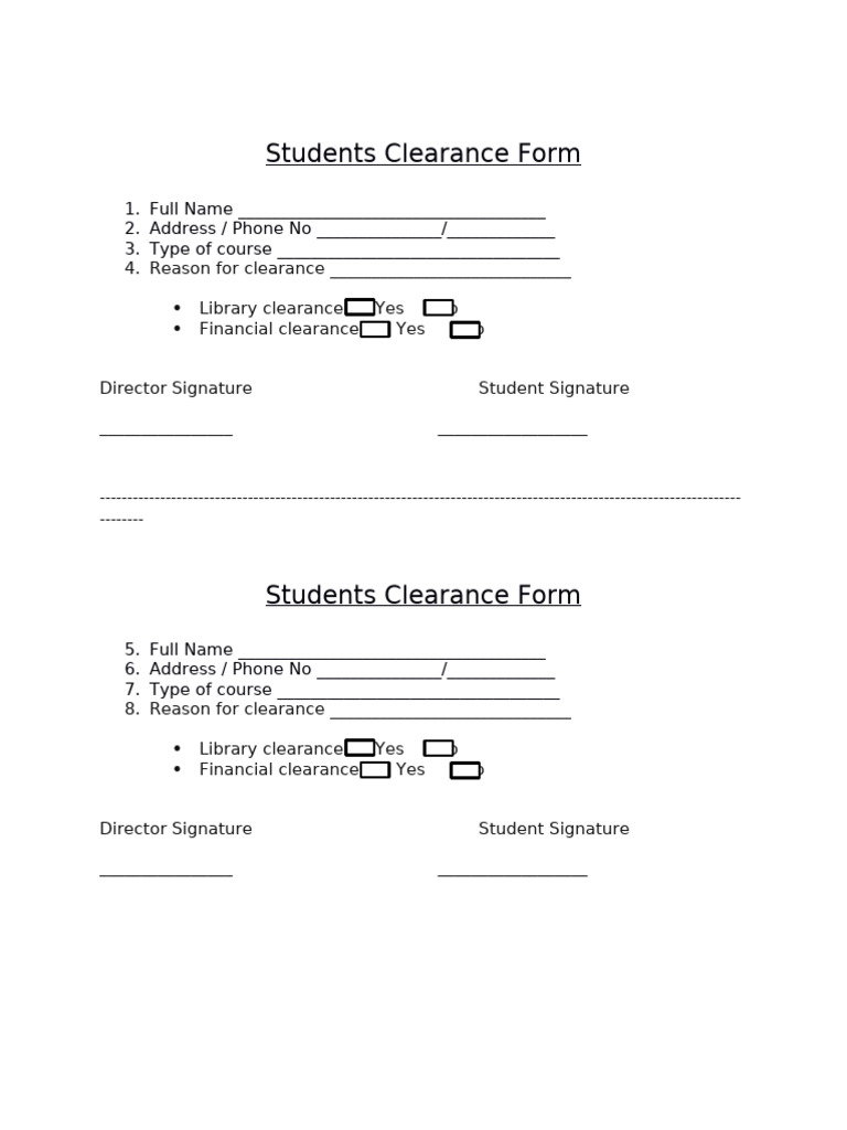 Clearance | PDF