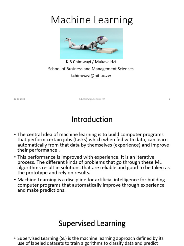 2026 Supervised and Unsupervised Learning | PDF