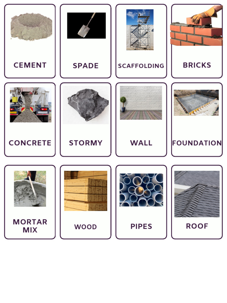 Construction Flashcard | PDF