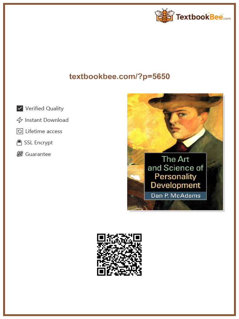 The Art and Science of Personality Development Dan P. Mcadams exclusive ...