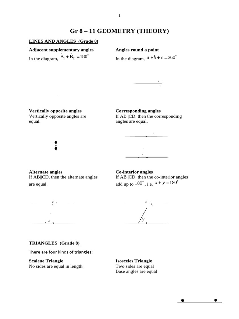 5. All Geometry Theorey | PDF | Triangle | Rectangle