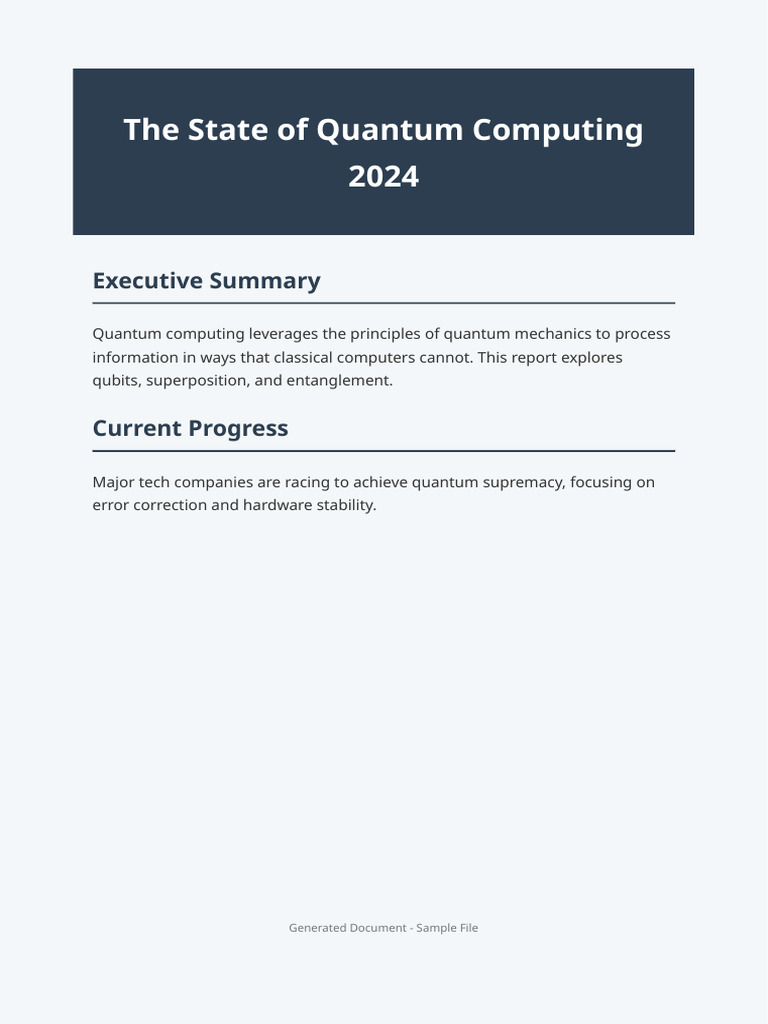Quantum Computing Brief | PDF