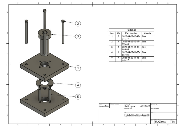 Exploded View Fixture Assembly | PDF