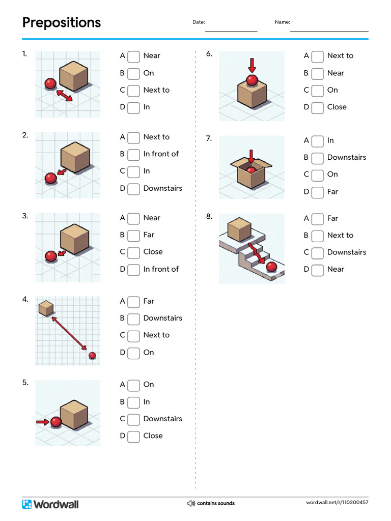 Prepositions Quiz | PDF