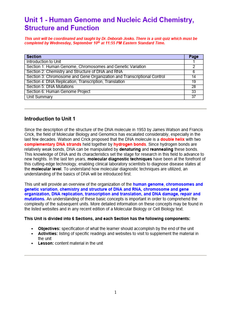 Unit.01.Lesson+2025 2 | PDF | Single Nucleotide Polymorphism ...