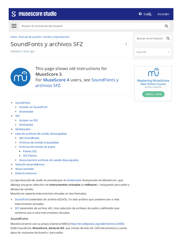SoundFonts y Archivos SFZ - MuseScore | PDF | Archivo de computadora ...