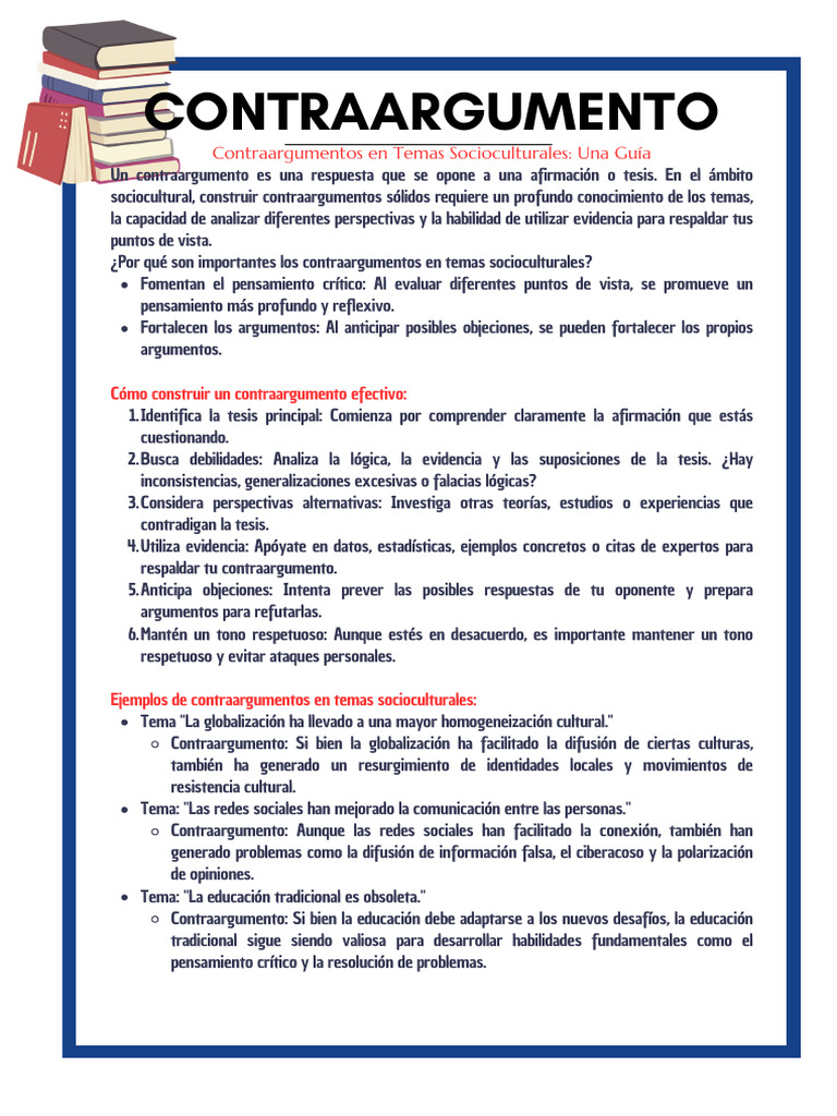 Contra Argumento | PDF | Pensamiento | Pensamiento crítico