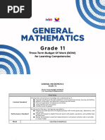 Grade 11 General Math Curriculum 2025 | PDF | Student's T Test | Statistics