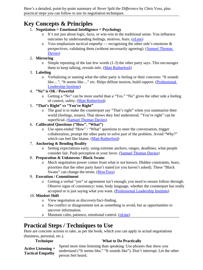 Never Split the Difference | PDF | Negotiation | Empathy