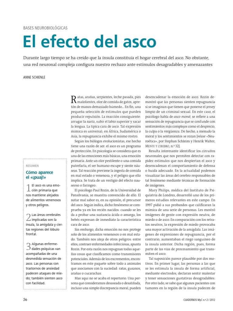 +El+Efecto+Del+Asco | PDF | Asco | Las emociones