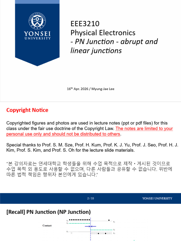 EEE3210_W7-2_PN Junction - Abrupt and Linear Junctions (3) | PDF | P–N ...