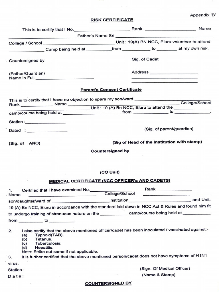 Camp Forms | PDF | Medical Specialties | Pediatrics