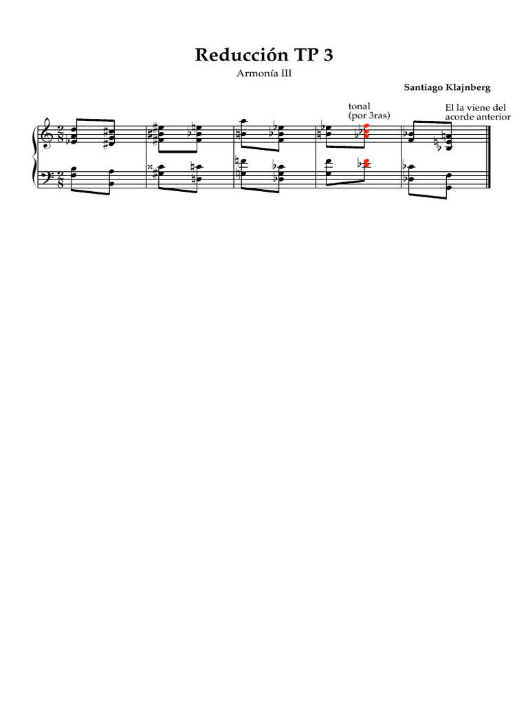 Reducción TP 3 - Partitura completa | PDF