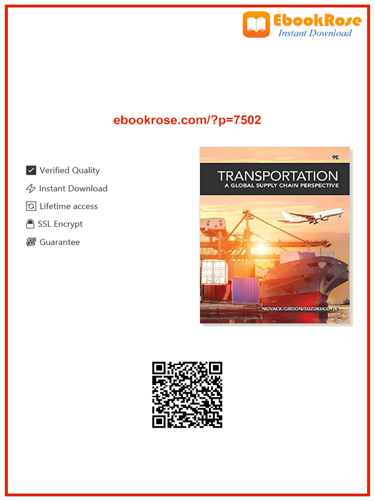 Transportation: A Global Supply Chain Perspective 9th Edition complete ...