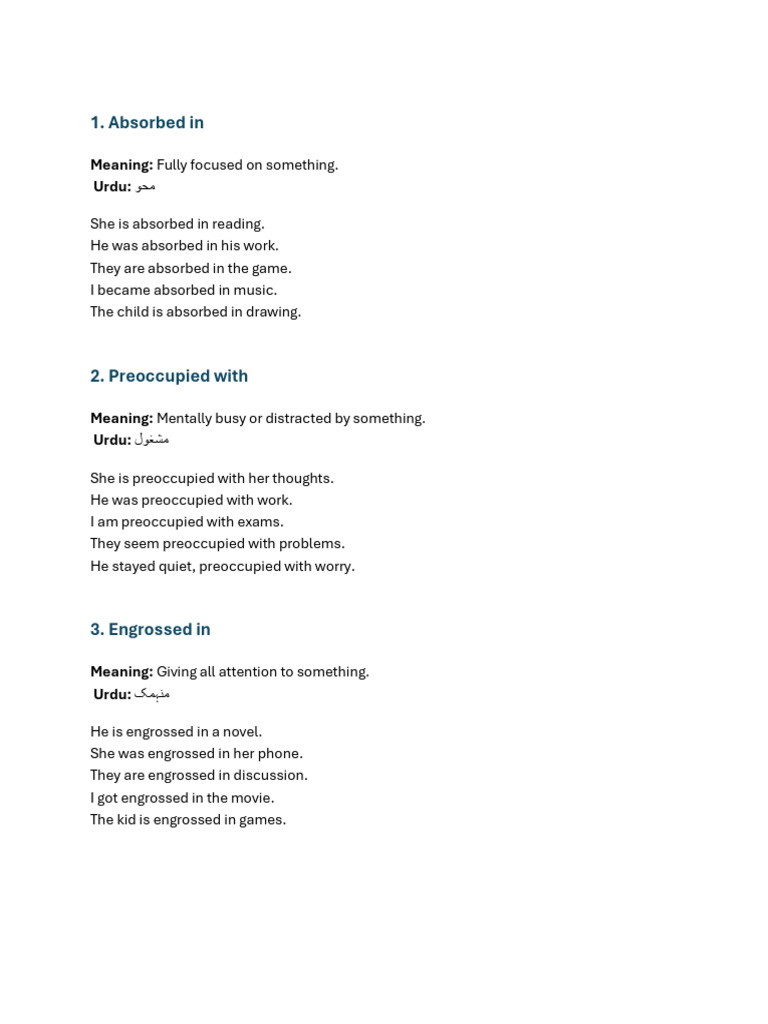 Prepositions | PDF | Emotions | Knowledge