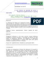 Suplementación con fósforo en ganado de carne a pastoreo (REDVET)