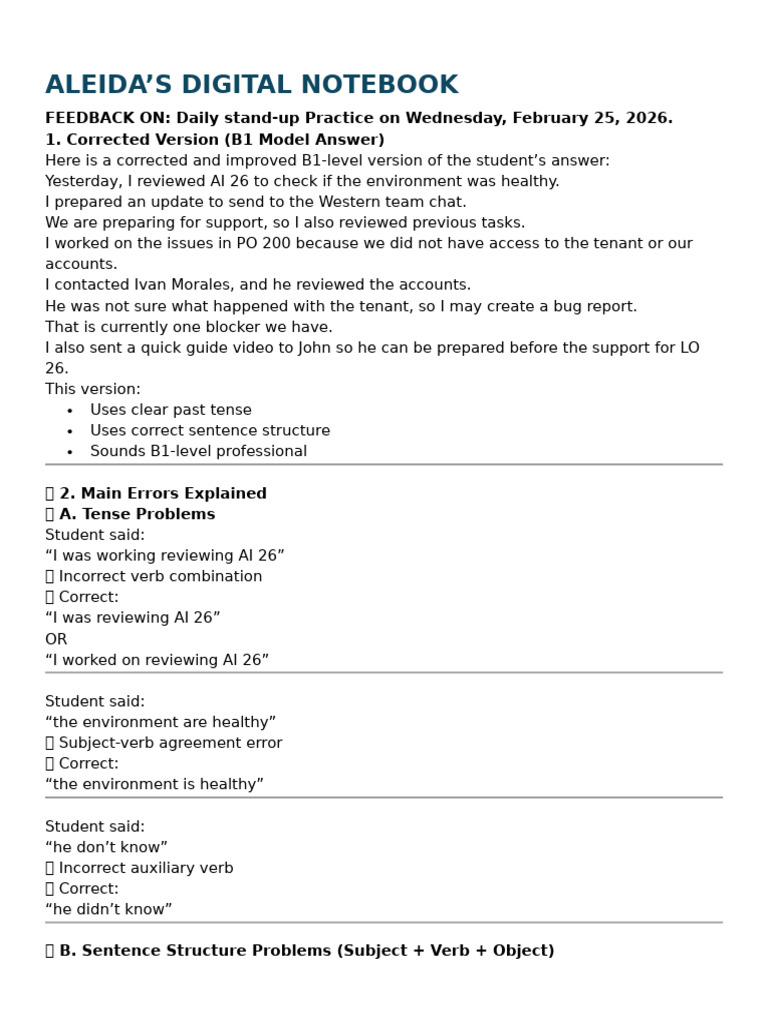 ALEIDA’S DIGITAL NOTEBOOK | PDF | Verb | Linguistic Typology