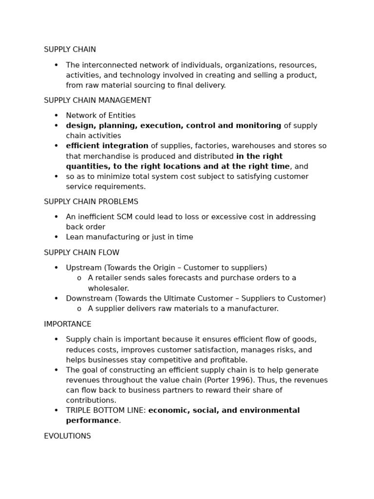 EVOLUTION OF SUPPLY CHAIN | PDF | Supply Chain | Supply Chain Management