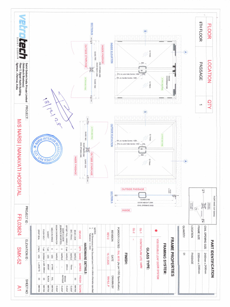 6th Floor Passage Approved Drawing | PDF