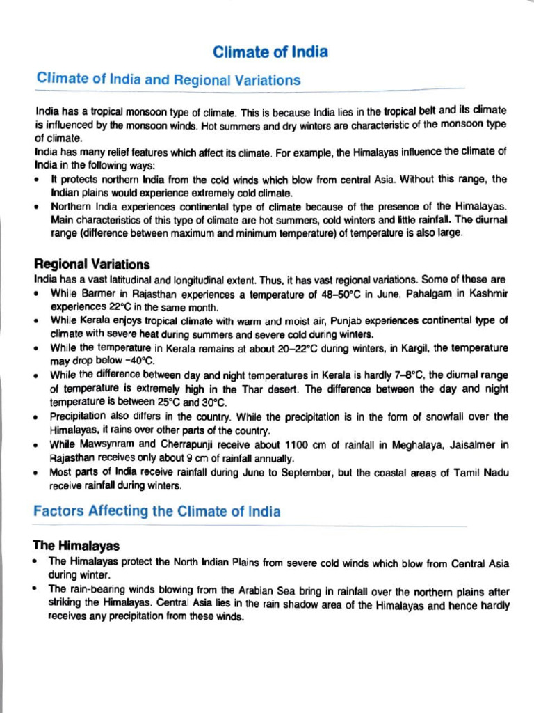 Climate Notes | PDF
