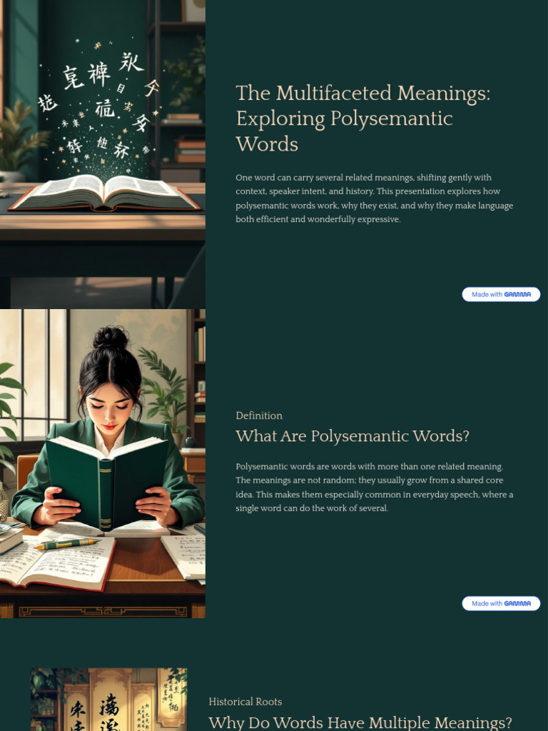 The Multifaceted Meanings Exploring Polysemantic Words | PDF ...