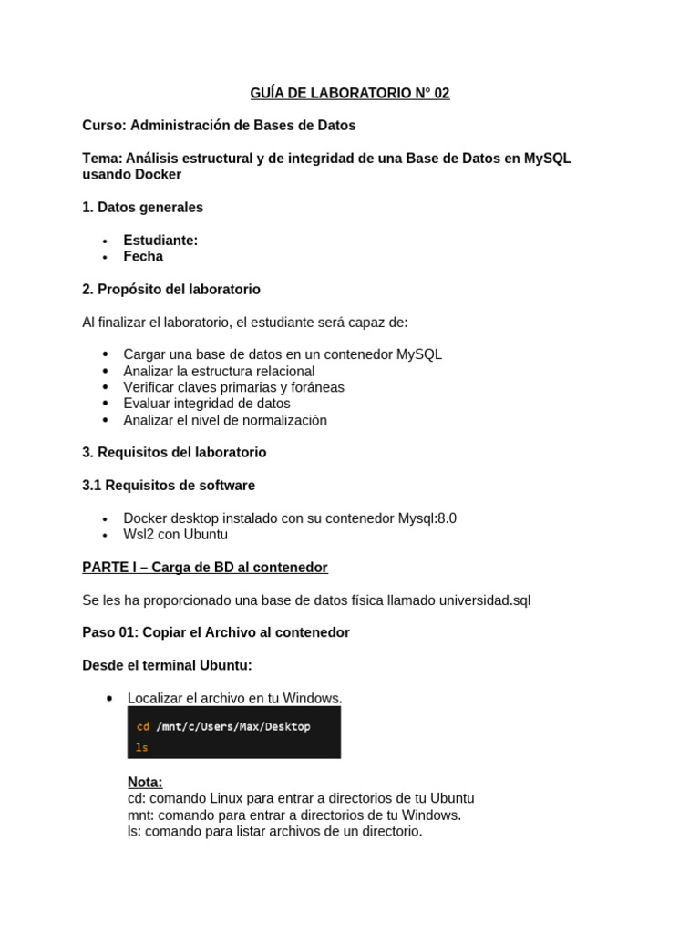 Lab 02 | PDF | Mi sql | Bases de datos