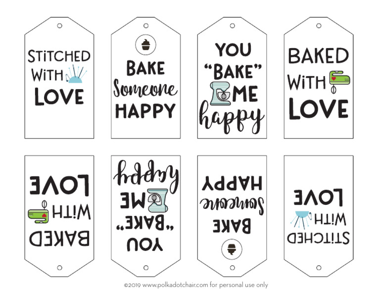 Printable Baking Tags | PDF